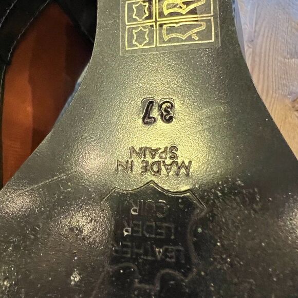 Anthropologie KRON by KRONKRON Leather Wedges Size 37 - Picture 13 of 14